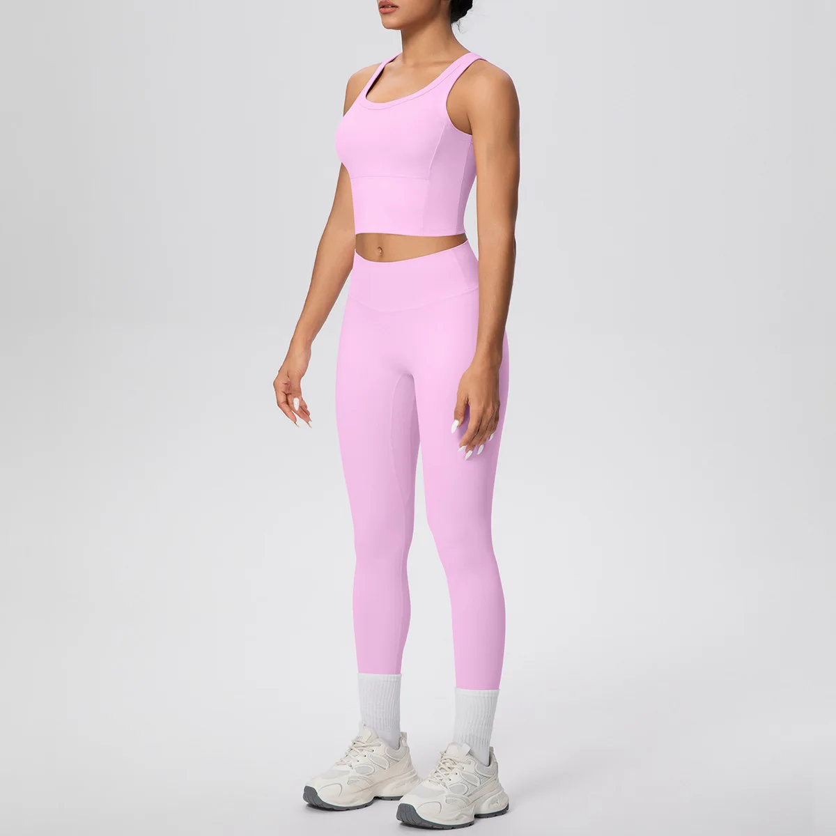 

Быстросохнущий плотный комплект для йоги с высокой талией и подтяжкой бедер, противоударный спортивный жилет с открытой спиной, комплект брюк, повседневный костюм для бега на открытом воздухе, фитнеса, йоги