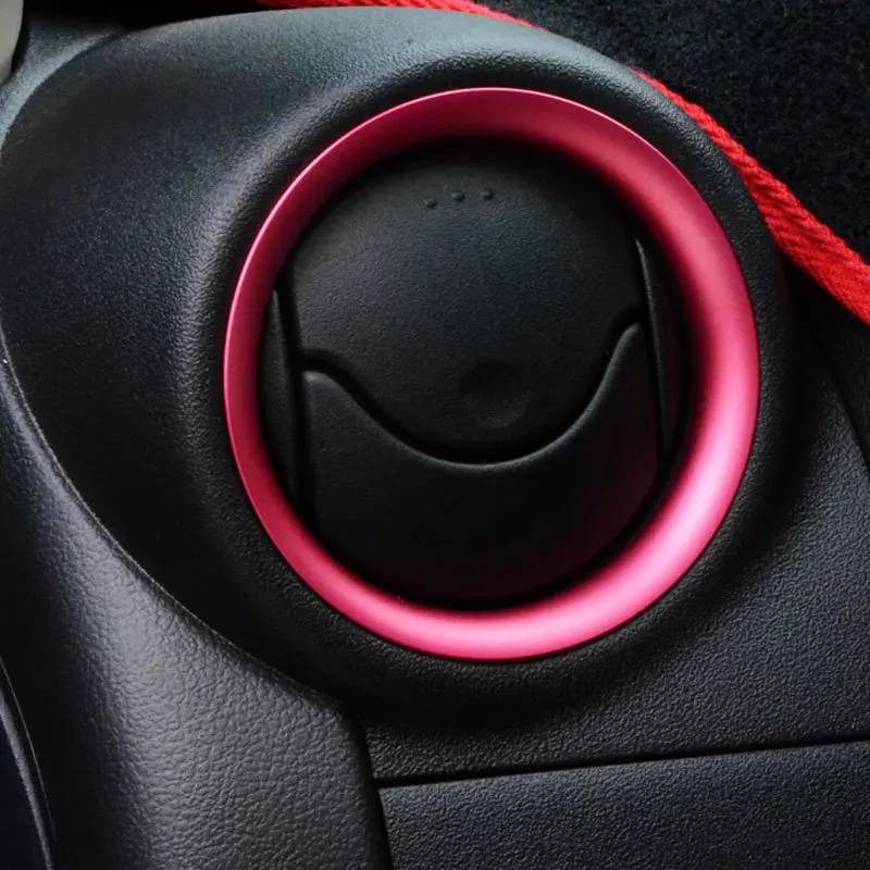 Dashboard Vent Decoration Ring Outlet Cover Car Stickers For Nissan Sunny 2010-2014 Interior Accessories Trim