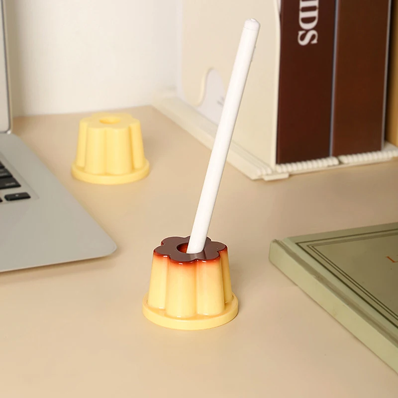 Cute Pudding Pen Insert Tube Creative Storage Pen Holder Desktop Organizer Decoration Office School Supplies Students Stationery