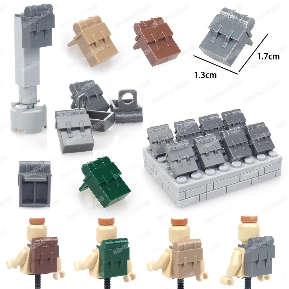 Interstellar Backpack Set Building Block Moc War Figures Military Equipment March Rucksack Non-opening Model Child Gift Boy Toys