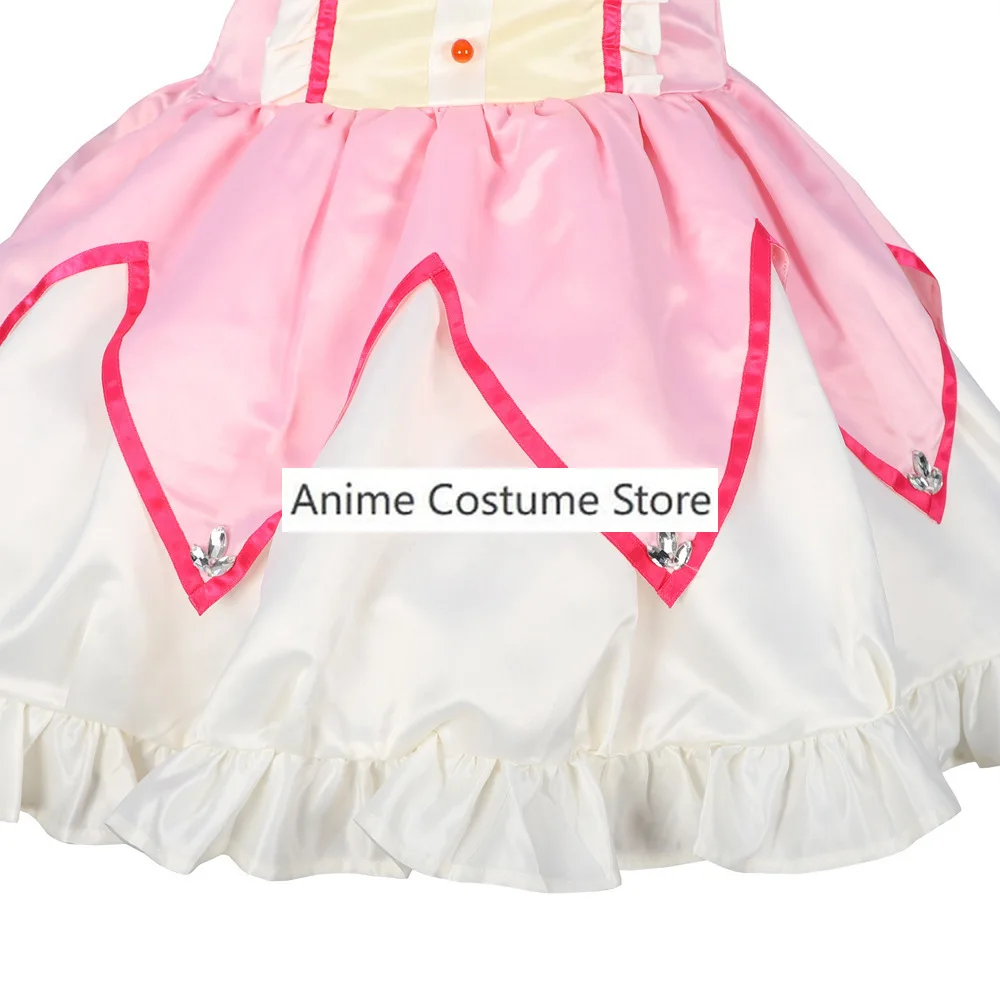 Anime Puella Magi Madoka Magica Kaname Madoka Cosplay Costume Pink Fluffy Skirt Princess Dress Wig Woman Lovely Carnival Suit