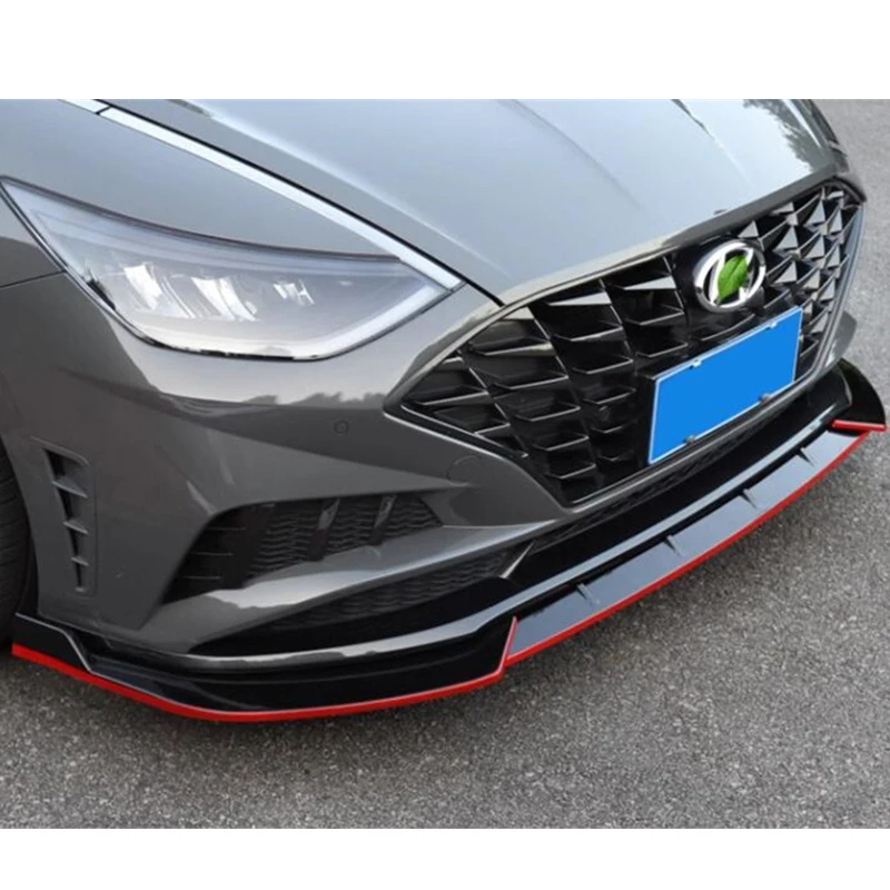 

Black Red For Hyundai Sonata 2019-2023 Year ABS Front Bumper Lip Diffuser Splitter Accessories Spoiler Body Kit
