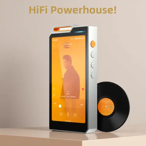 HiBy R4 ES9018Q2M*4 Android12 HiFi Music Player MP3 Audio Bluetooth WiFi DSD256 MQA 16x USB DAC Headphone AMP 11hr 4.7'' OPA1652