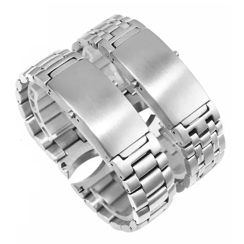 20mm 22mm 316l pulseira de relógio de aço inoxidável substituição para omega seamaster 300 oceano 007 pulseira sólida acessórios