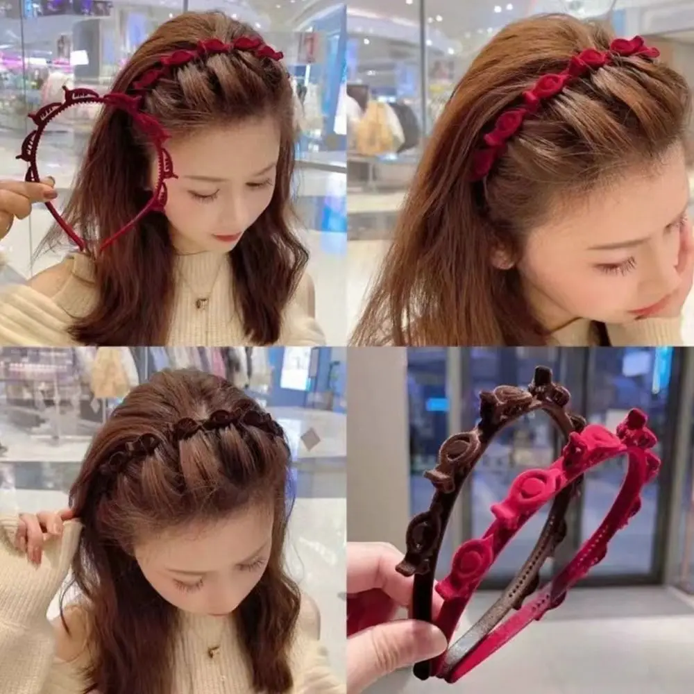 Ikat Rambut Kepang Gaya Baru untuk Wanita Ekor Kuda Tinggi dengan Klip Ikat Rambut Bergelombang dan Gigi Anti Selip Ikat Rambut Mudah Digunakan