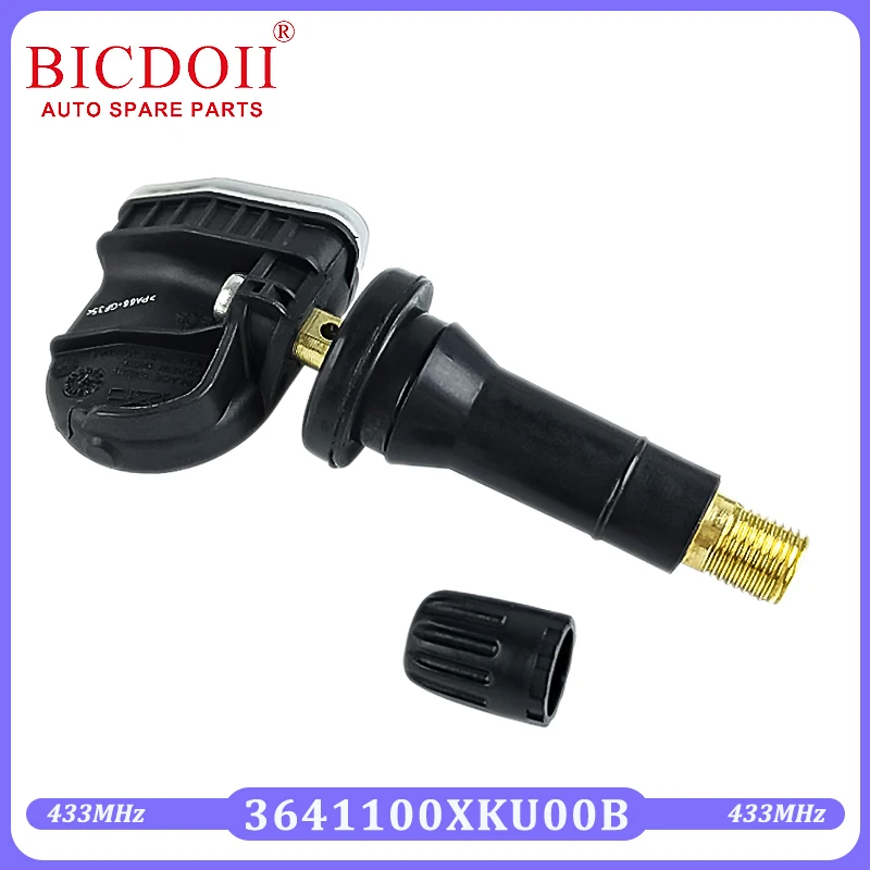 Conjunto de 1/2/4 pces 3641100xku00b preto sensor de monitor de pressão dos pneus do carro apto para great wall wingle c30 5 6 7ev 2018-2020 433mhz tpms