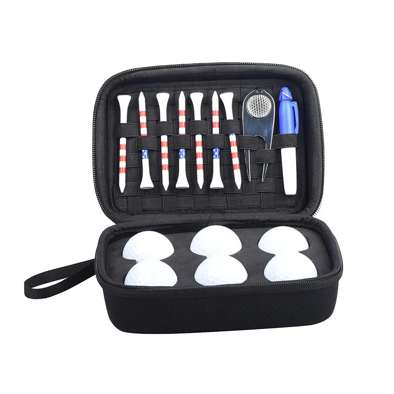 Golf Ball Pouch EVA Material Storage Organizer Lightweight Golf Accessory Case for Men Women Outdoor Game
