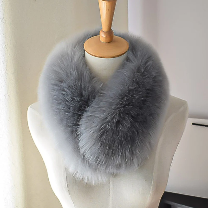 New Faux Fox Fur Scarf Shawl Fashion Warm Thicken Fake Fur Collar Women Short Neckerchief Neck Warmer Clothing Accessories