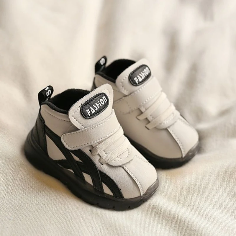 شتاء 2026 جديد طفل حذاء طفل صغير لمدة 1-2 سنة صبي فتاة صوف مبطن مشوا لأول مرة دافئ مع نعل ناعم غير قابل للانزلاق #4