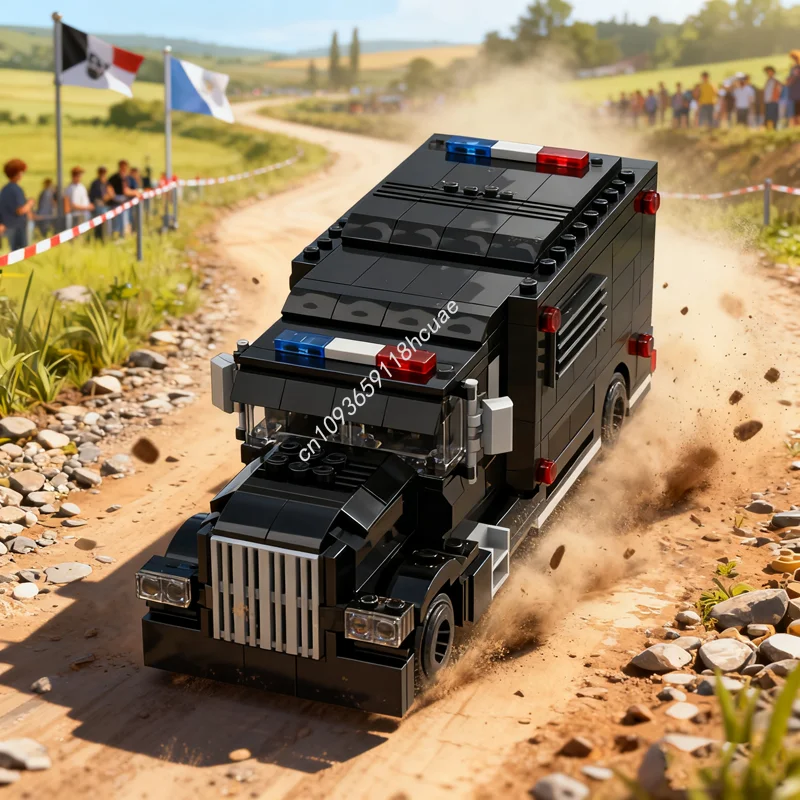 

Набор для сборки MOC: Полицейский грузовик спецназа (SWAT) из 661 детали, модель City Champions, конструктор, идея для самостоятельной сборки, рождественский подарок, развивающая игрушка для детей