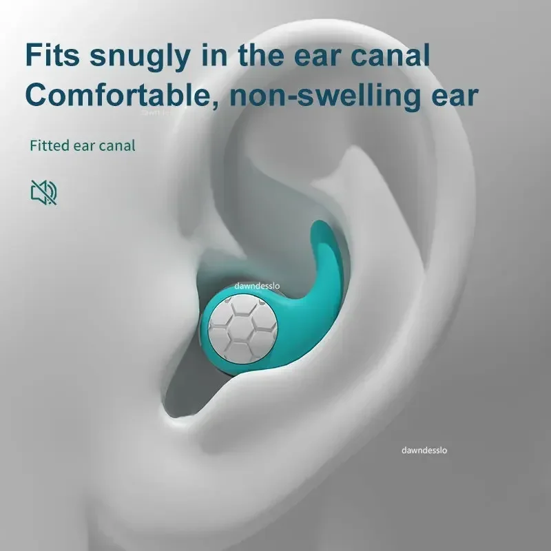HUAK 1 Pair Soft Silicone Earplugs - Noise Canceling, Comfortable Fit, for Sleep, Swimming, Creating a Silent Environment