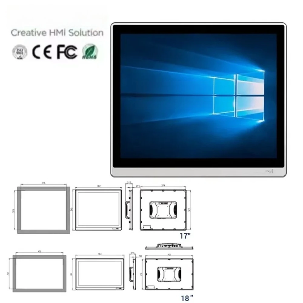 Embedded IP65 Waterproof Industrial Touch 17-inch Custom Industrial USB Capacitive Touch Screen LCD