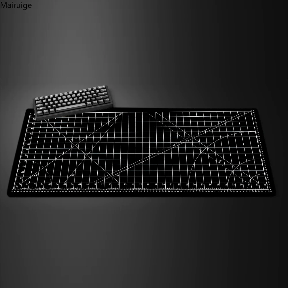 

Black Mouse Pad Cutting Desk Mat Kawaii Office Laptop Gaming Mousepad Minimalistic Rubber Keyboard Mouse Mats Computer Carpet
