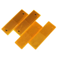2pcs/Set Truck Car Trailer Motorcycle Reflector Rectangular Orange Reflective Strip Reflective Sticker