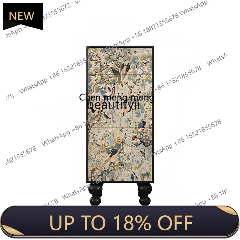 

P178 Комод во французском китайском стиле, украшение для дома, прихожей, спальни и бытовой шкаф для хранения из цельного дерева