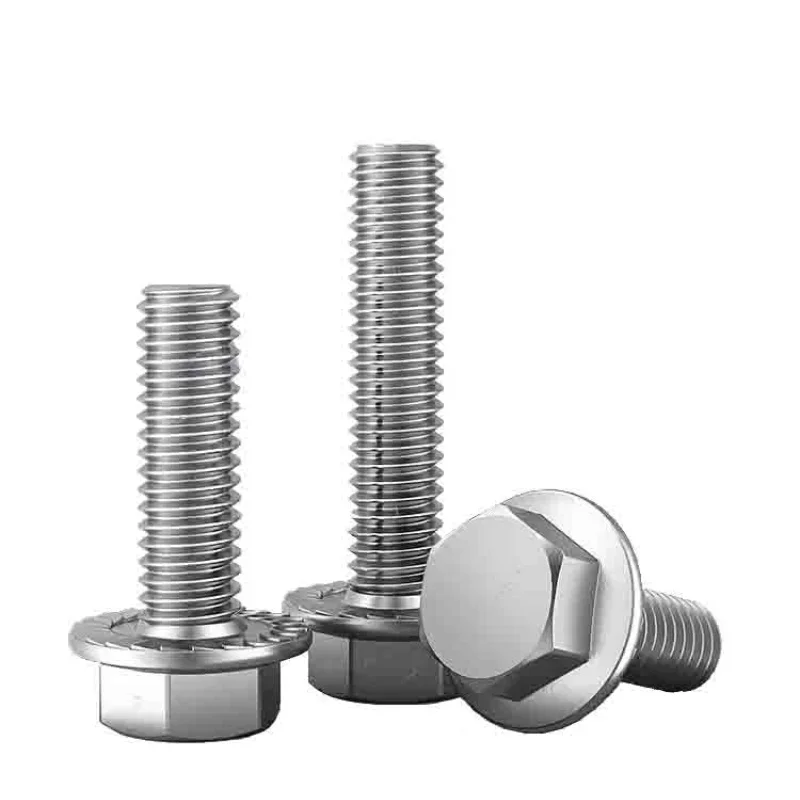M4 M5 M6 M8 M10 M12 304 Stainless Steel Flange Bolt External Hexagonal Flange Screw