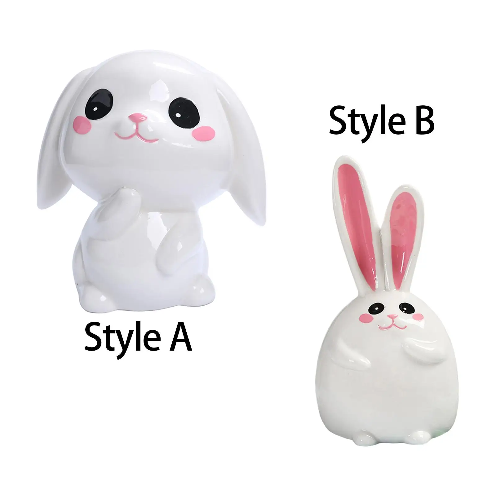 السيراميك الأرنب أصبع البنك أرنب تمثال الأرنب النحت الحيوان حصالة المال، حصالة العملات المعدنية للفتيات الفتيان أطفال الأطفال هدية #4