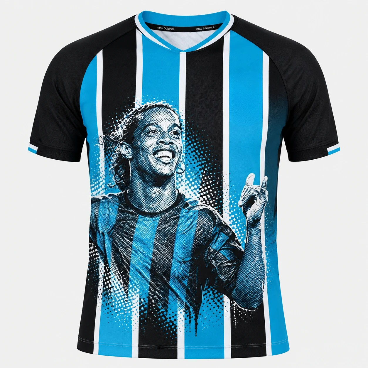 Gremio Soccer Jersey 2026‑2027 Season Blue Black White Vertical Stripe Short Sleeve Football Shirt Men Fan Sport Family Matching