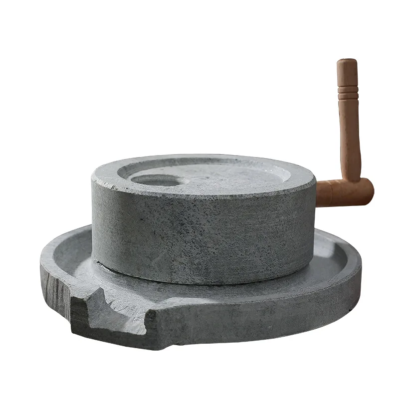 

Household small stone grinding disc natural stone grinding experience hand grinding soy milk original ecological carving process