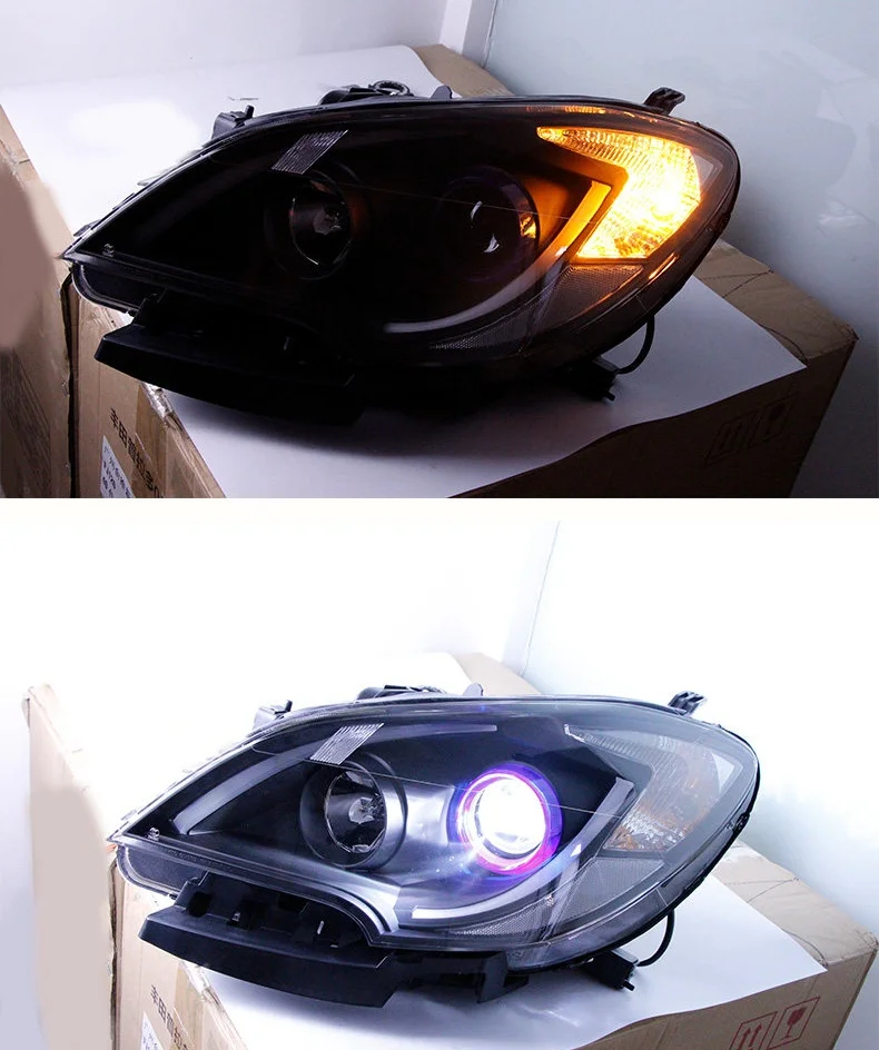 for 13-15 Buick Encore Headlamp Assemblies Modified Daytime Running Lights with Dual Lens Xenon Headlights