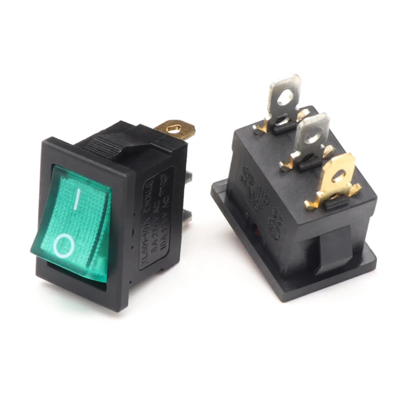 1~300pcs Rocker Switch KCD1 Series 2/3/4/6 Pin 2/3 Position 6A/250V 10A/125V AC 15mm x 21mm Push Button Boat Car Power Switches