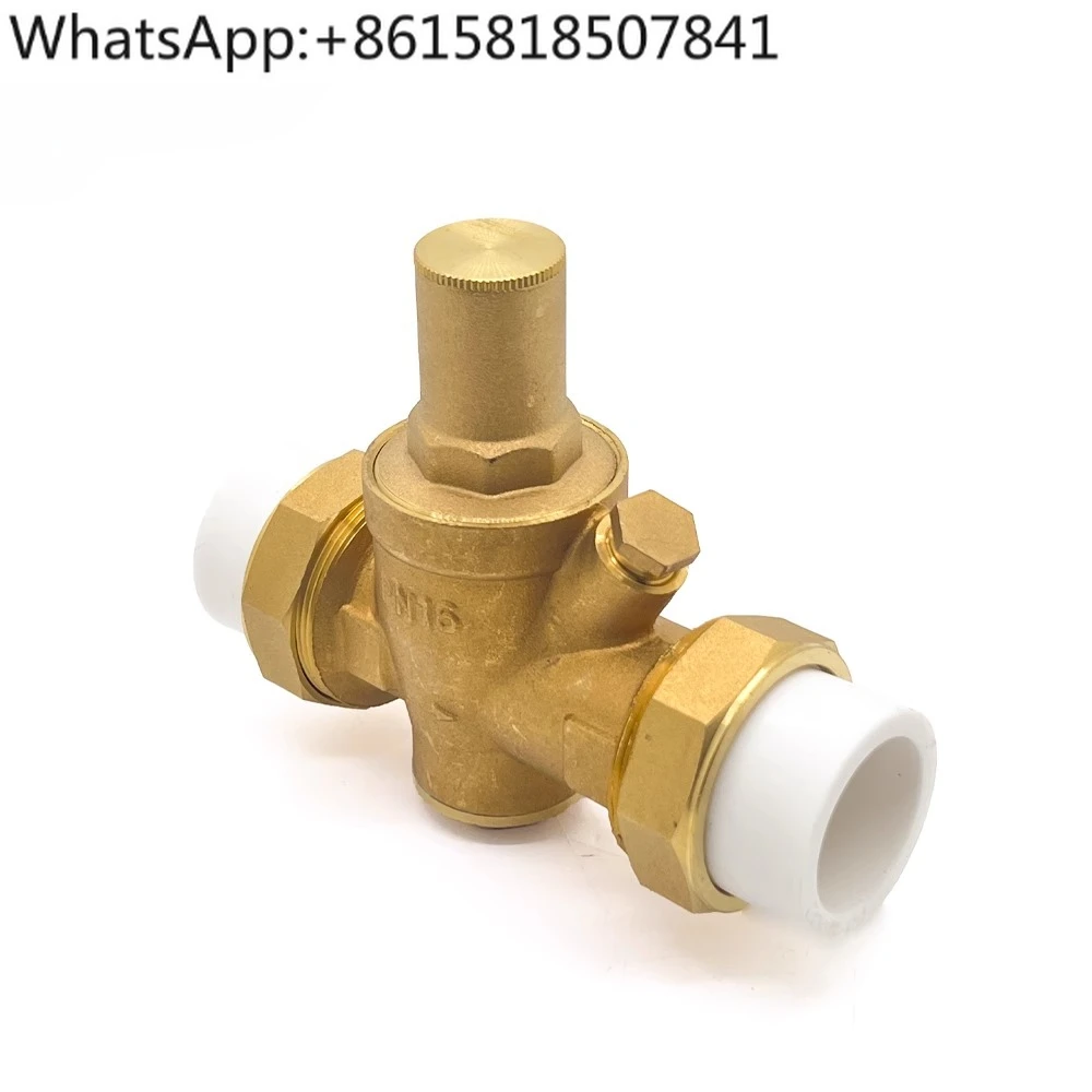 3 قطعة PPR20/25/32 خط أنابيب المياه صمام تخفيض الضغط الضغط المستمر تنحى منظم صمام 4 نقاط موصل البولي ايثيلين #4