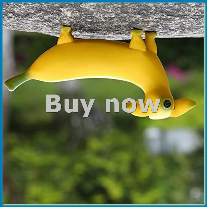 Cute Banana Dog Garden Statues Figurines Ornaments, Resin Gnomes Funny for Home-A51M