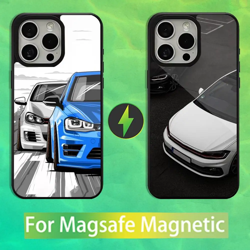 

Автомобильный чехол для телефона Cool-Volkswagen-ES G-Golf для iPhone 16,15,14,13,12,11, Pro, Max, Plus, Mini, Magsafe, магнитный чехол для беспроводной зарядки