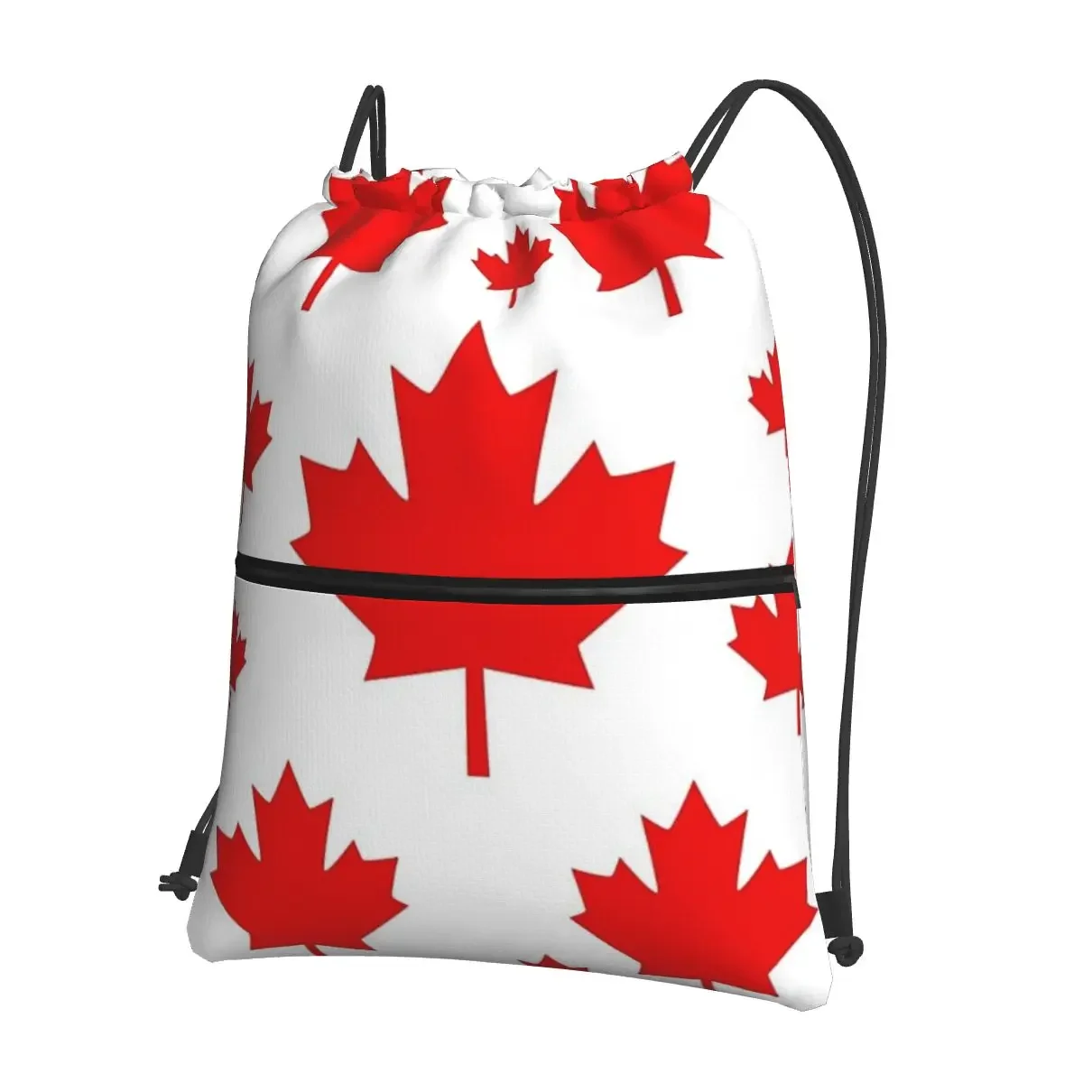 

Canada Flag National Culture Portable Backpacks Drawstring Bag Drawstring Bundle Pocket Sundries Bags For Travel Sport Man Woman