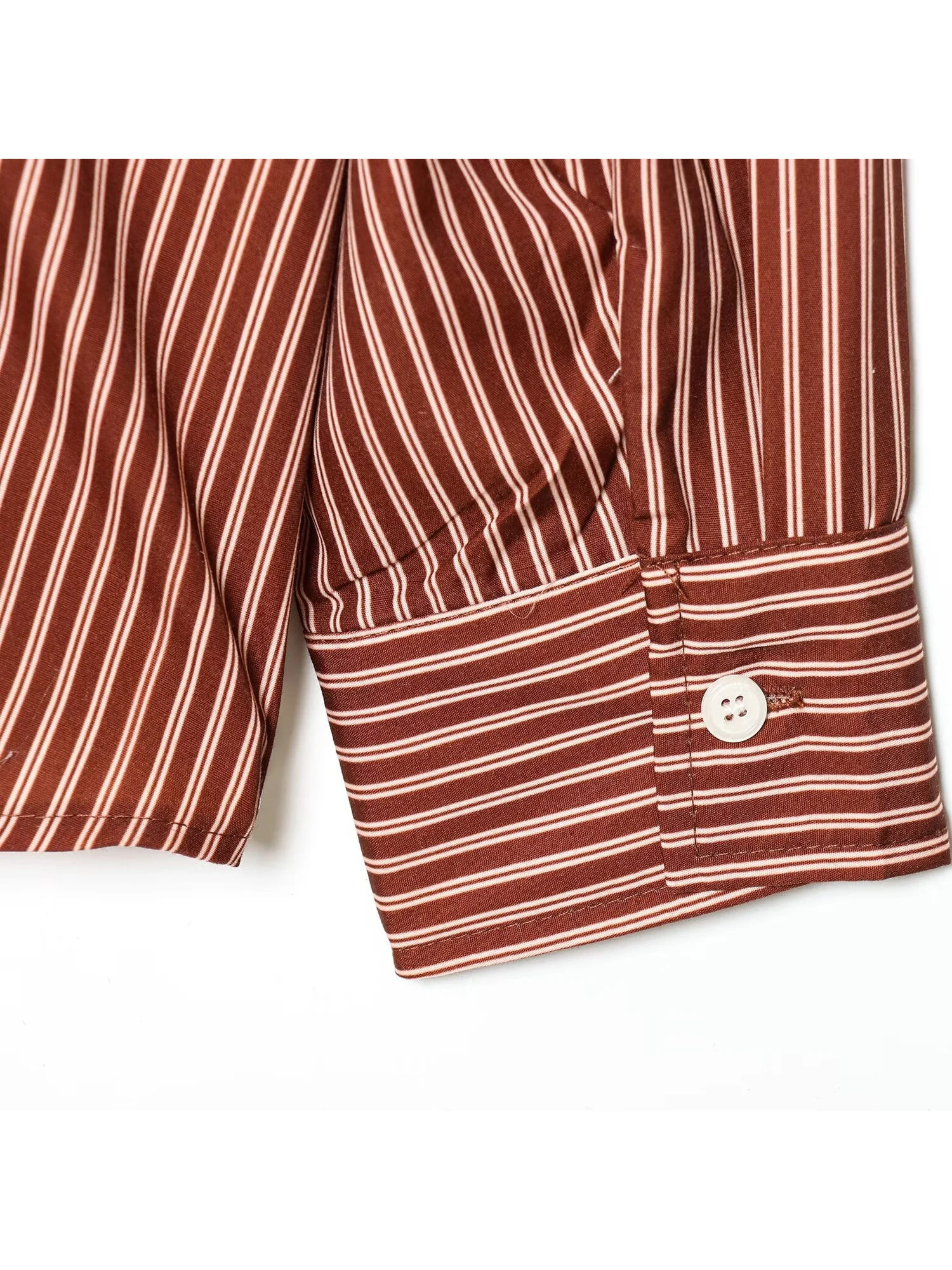 レディース レッド ストライプ シャツ 長袖 ブラウス ヴィンテージ エレガント 2000年代 オーバーサイズ ポロネック シャツ ファッション 服 春 秋 2025