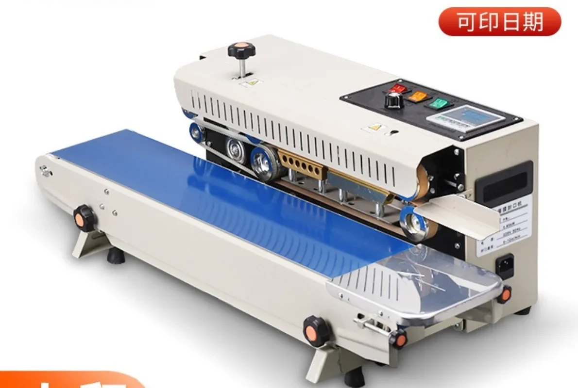 Continuous sealing machine Commercial small film aluminum foil plastic bag food tea hot sealing machine