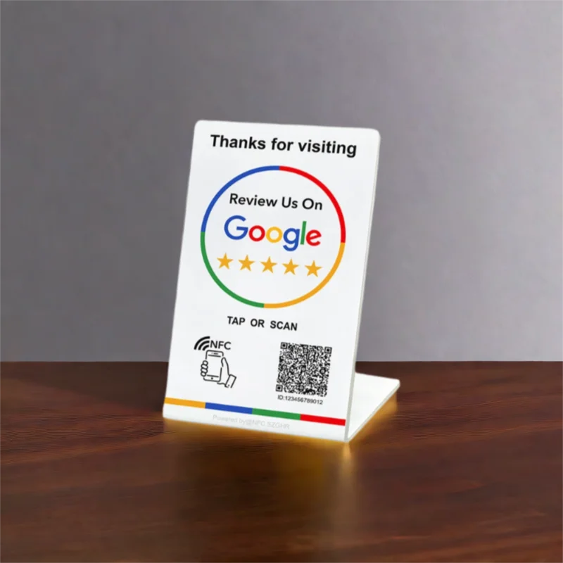 1 PC 13.56 mhz Nfc 215 code QR programmable carte d'évaluation Google Nfc pour cartes d'évaluation de commentaire Google