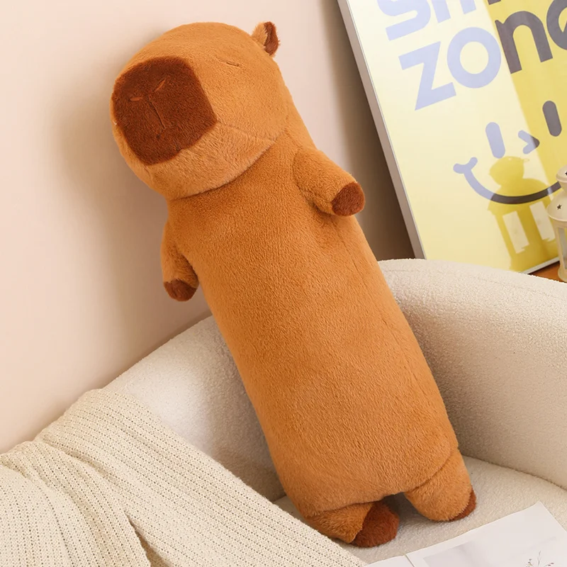 90-120cm Cartoon Capybara Stuffed Plush Toys Lovely Soft Long Capibara Sleeping Pillow Cushion Dolls Girl Birthday Gift