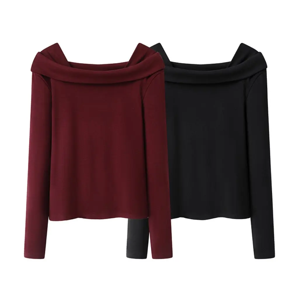 

Women's Solid Color Knitted Sweater Slim Fit European American Style Early Spring Top 72LU-8008