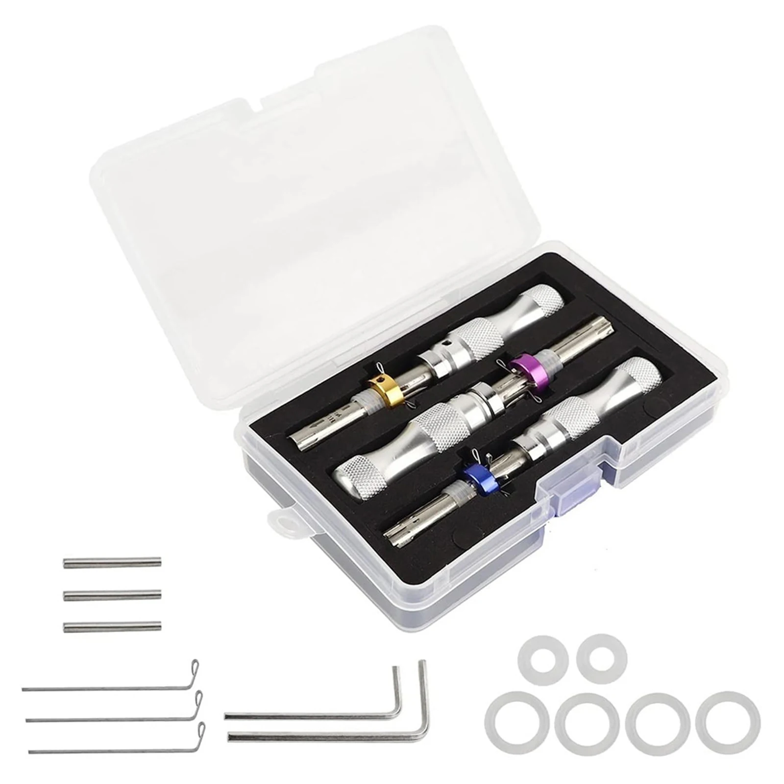 Tubular Lock Pick Set for Beginners and Pro Locksmiths, Stainless Steel Tool Kit for Picking Tubular Locks