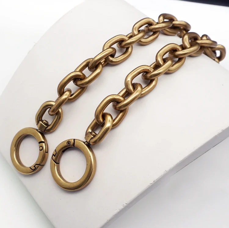 Große Umhängetasche o Kette Luxus kette Frauen Umhängetasche Riemen Ersatz taschen Riemen Aluminium antike Farbe hohe Qualität – Detail 8