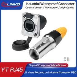 CNLINKO IP65 Waterproof Outdoor RJ45 Connector - UL/TUV Certified Heavy-Duty Metal Housing 8-Pin Ethernet Socket Favorable Price