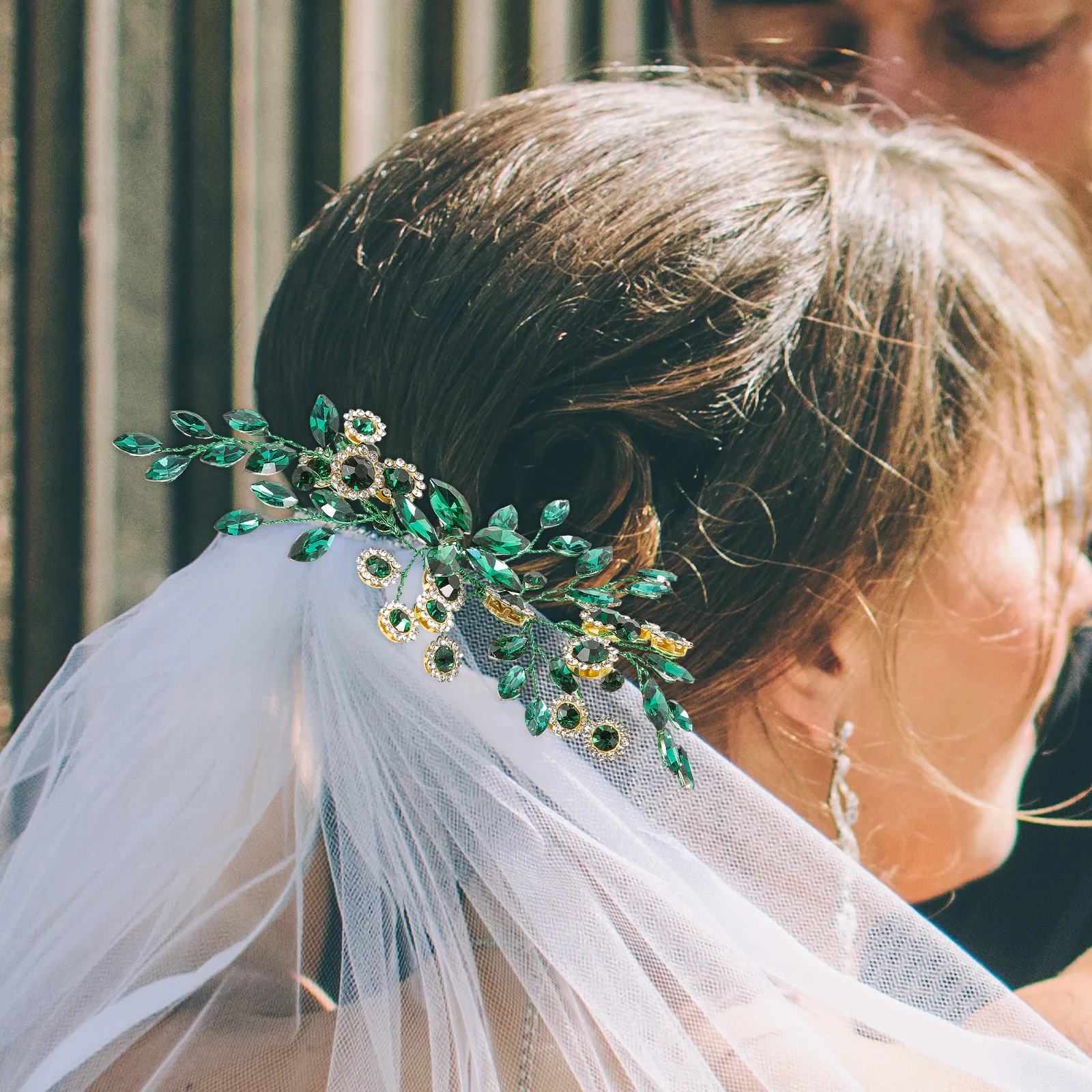 

Elegant Rhinestone Bridal Vine Wedding Crystal Headpiece Bride Hair Accessory Bridesmaid Headdress Hairpiece For Women