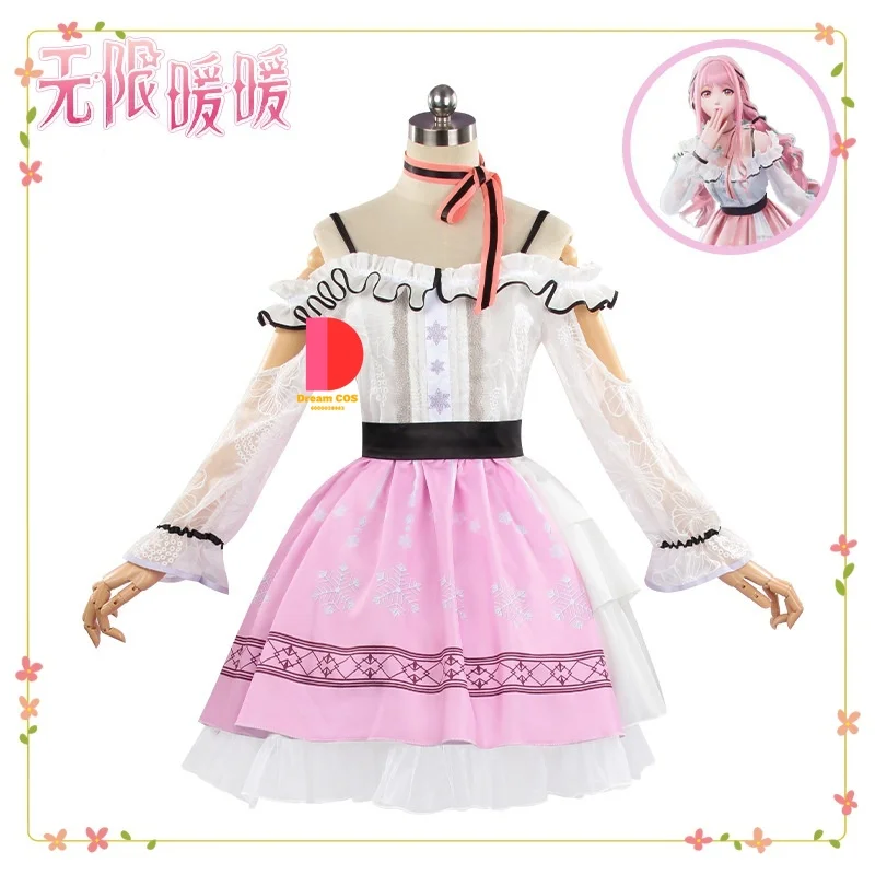 

Infinite Nikki Dress-up Game The Corner of The Pink Dress Cosplay Costume Two-dimensional Open World Floral for Woman