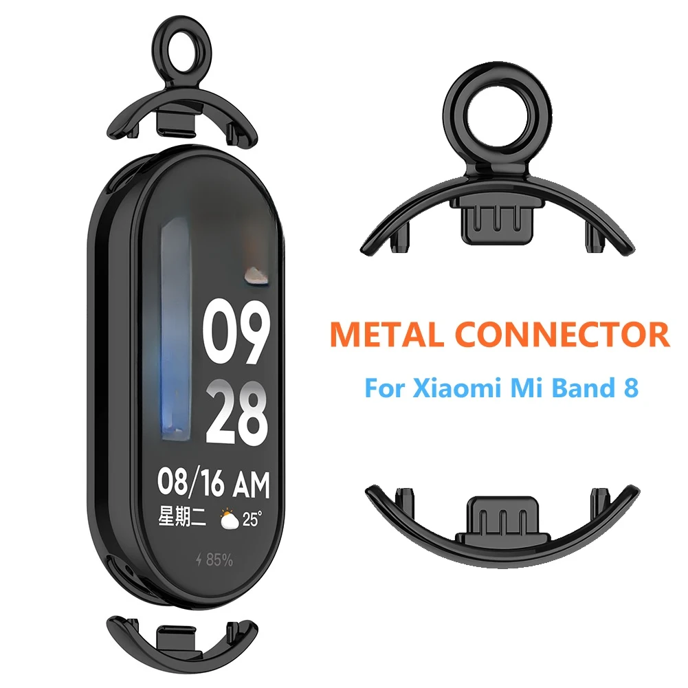 Metal Necklace for Xiaomi Mi Band 8/9 Strap Pendant with Buckle Neck Decoration Strap For Xiaomi Mi Band 8 9NFC Accessories