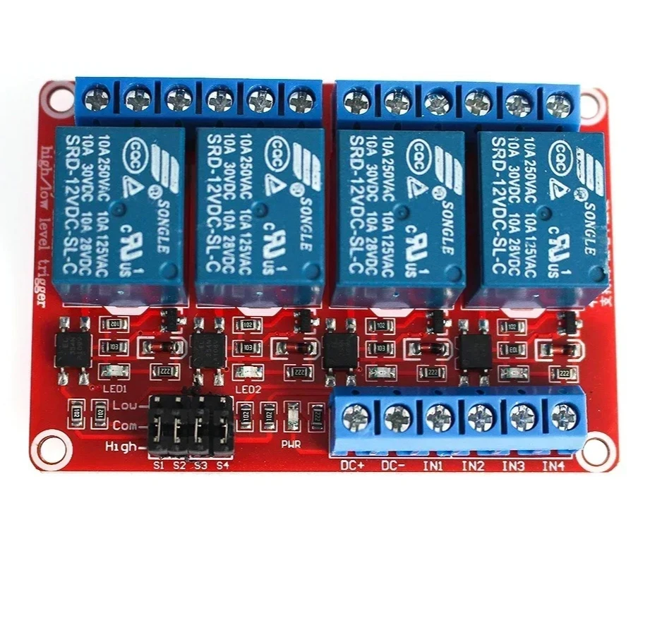 لوحة حمراء محمية ذات 8 قنوات 24 فولت مع optocoupler تدعم لوحة وحدة تتابع قناة الزناد عالية ومنخفضة المستوى من Arduino #2