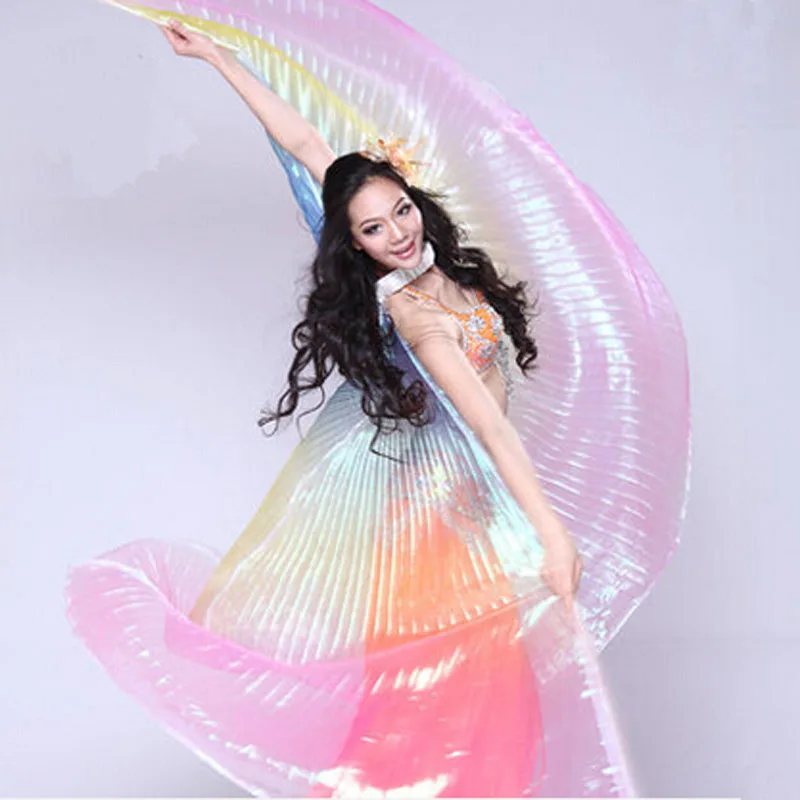 

New Belly Dance Isis Wings for Women nice Egypt style Gradient color dancing Wings for Stage Show Props IsisWings,without Stick