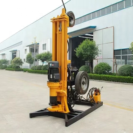 

Good Price diesel Engine Electric Motor Small Mini Water Well Drilling Rig Machine with Compressor