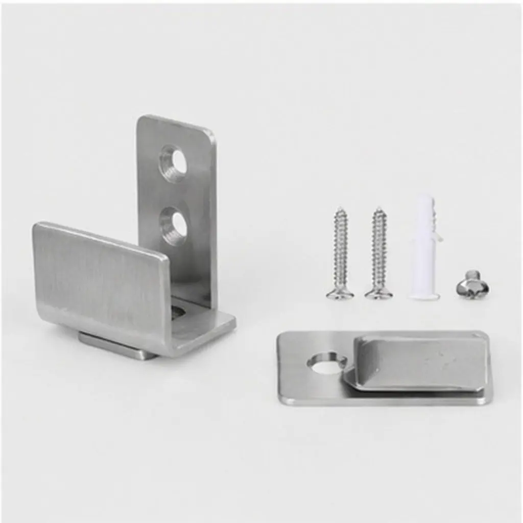 2Pcs Barn Door Floor Guide Stainless Steel Adjustable Sliding Bottom Floor Guide Anti-Corrosion Smooth Sliding Track Stay Roller