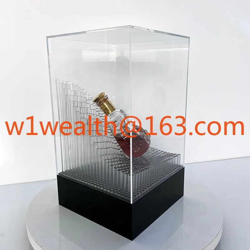 Custom logo Acrylic Wine Stand Wine  Bottle Presenter Display Stand for Louis1 XIIIZ