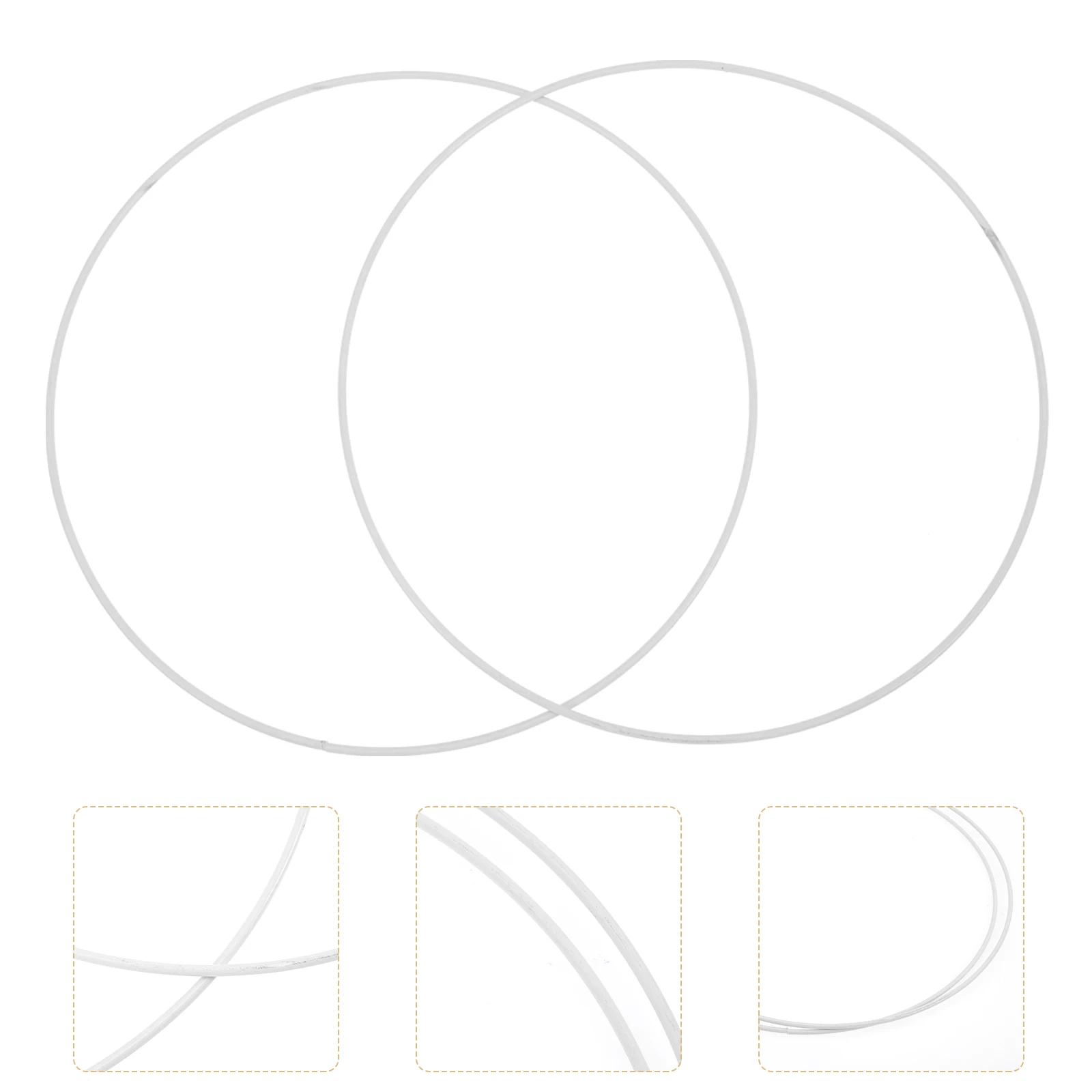 

2Pcs Round Iron Hoop Lampshade Frames Vintage Ring Wire Shade Holder for Ch Light Covers Desk Lamp DIY Projects Durable