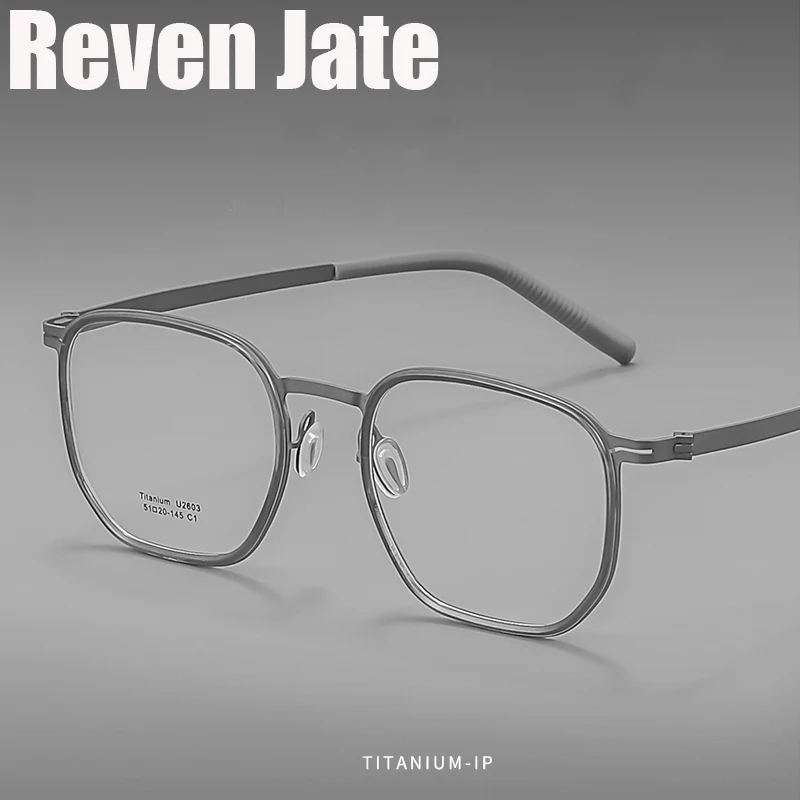 

Reven Jate 2603 Optical Pure Titanium Round Frame Prescription Eyeglasses Rx Men or Women Glasses for Male Female Eyewear