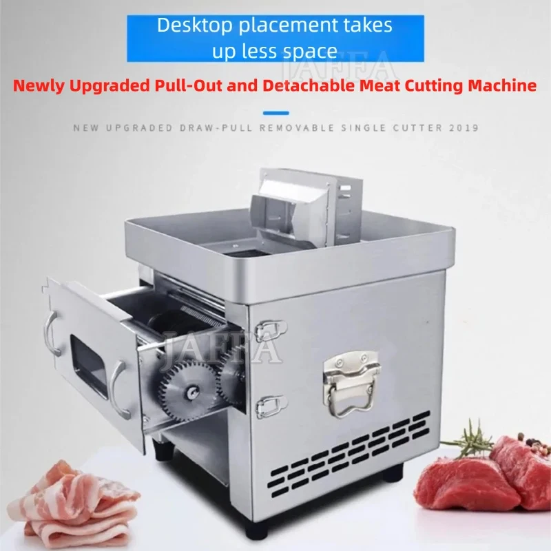 Electric Commercial Meat Slicer Automatic Meat Vegetable Cutter Grinder Stainless Steel Household Small Slicing Machine