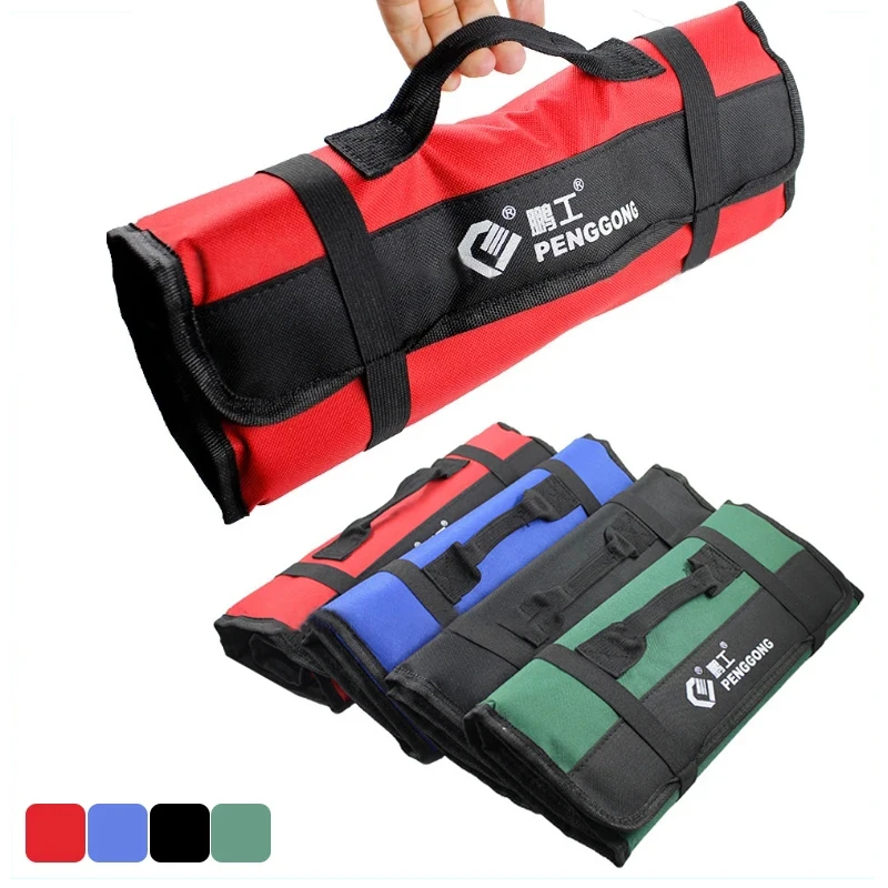 Folding Roll Bags For Tool For Tool Multifunction Tool Bags Practical Carrying Handles Oxford Canvas Chisel Tool Instrument Case