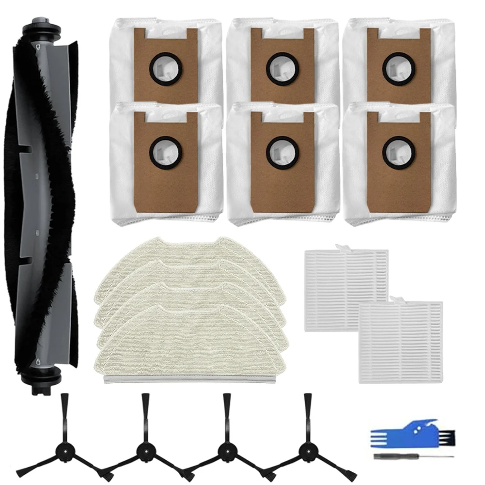 Replacement Parts Kit For Airrobo T20+ Robot Vacuum Cleaner With Main Side Brush Filter Mop Cloth Dust Bag Accessories